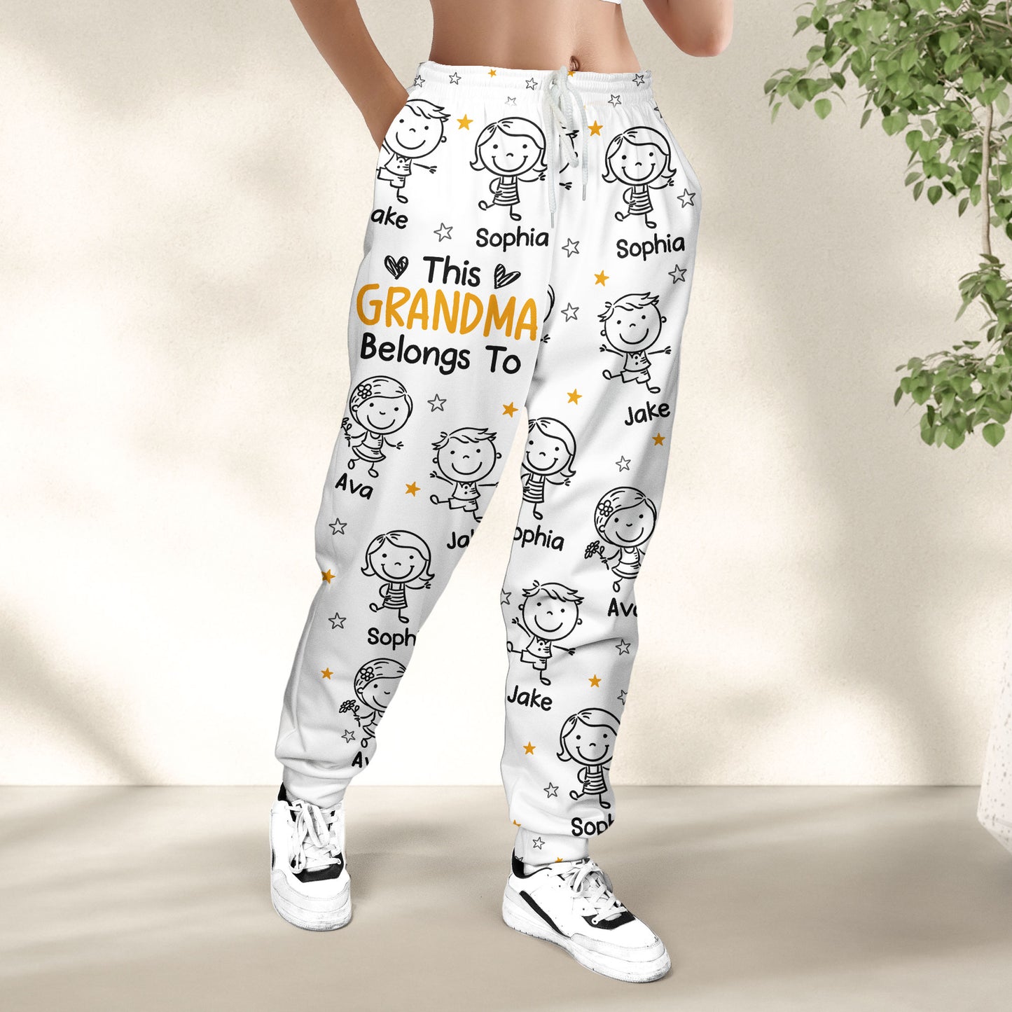 This Grandpa Grandma Belongs To - Personalized Sweatpants