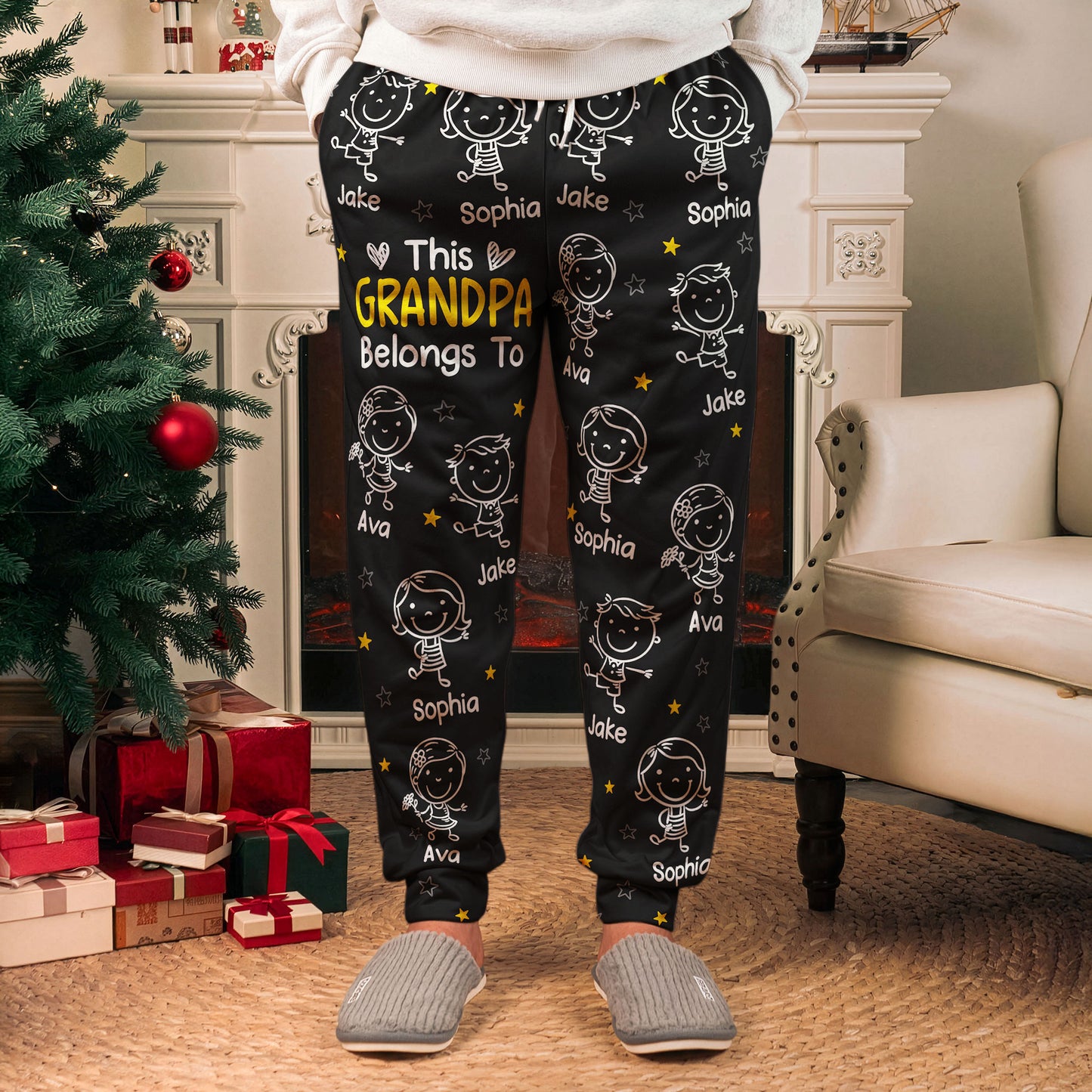 This Grandpa Grandma Belongs To - Personalized Sweatpants