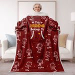 This Grandpa Grandma Belongs To - Personalized Wearable Blanket Hoodie With Sleeves