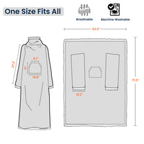 This Grandpa Grandma Belongs To - Personalized Wearable Blanket Hoodie With Sleeves