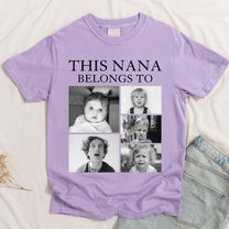 This Grandpa, Grandma, Mom, Dad Belongs To - Retro Vintage Custom Photo - Personalized Photo Comfort Tee