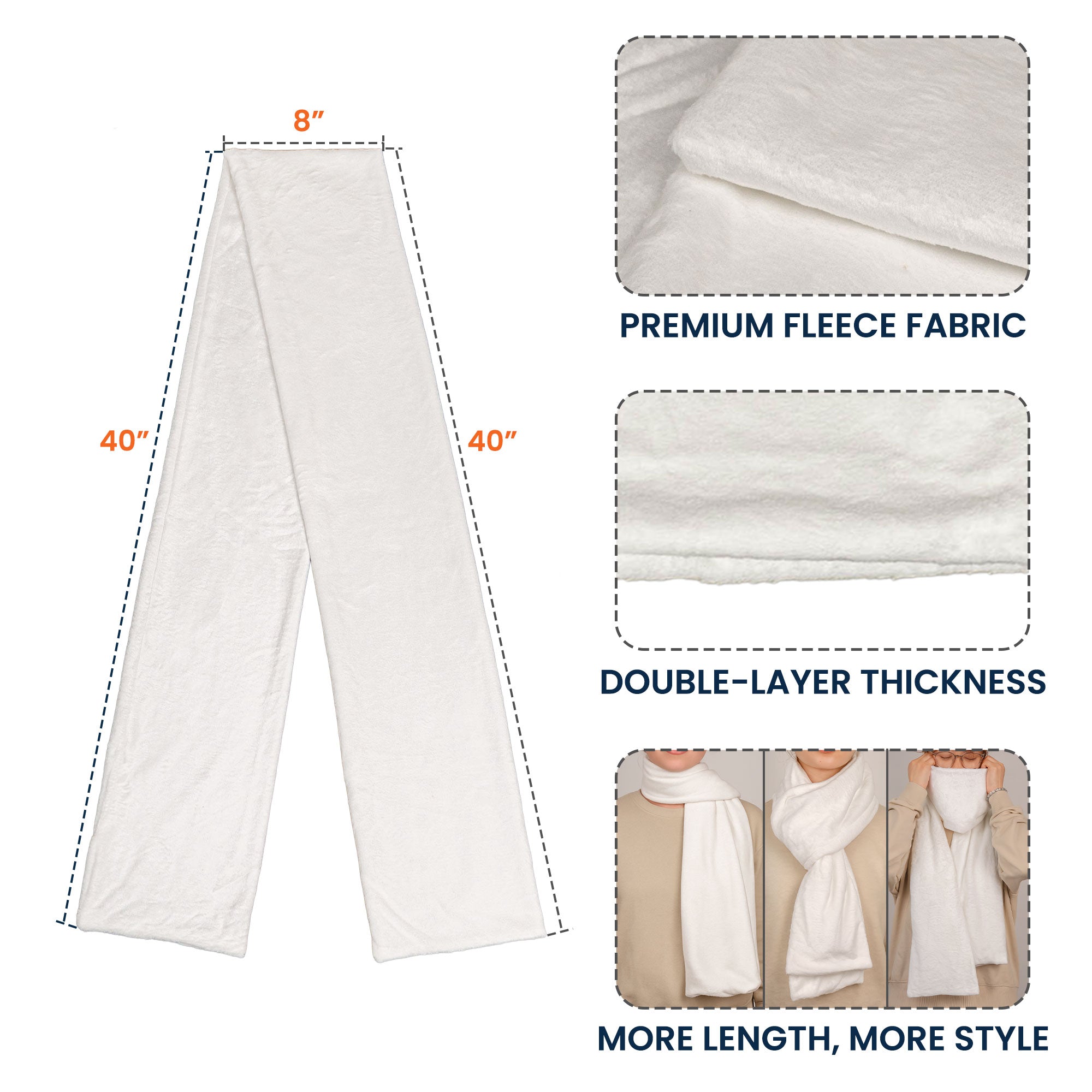 This Grandparents Belongs To Grandkids - Personalized Fleece Scarf