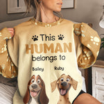 This Human Belongs To - Personalized 3D Printed Sweatshirt