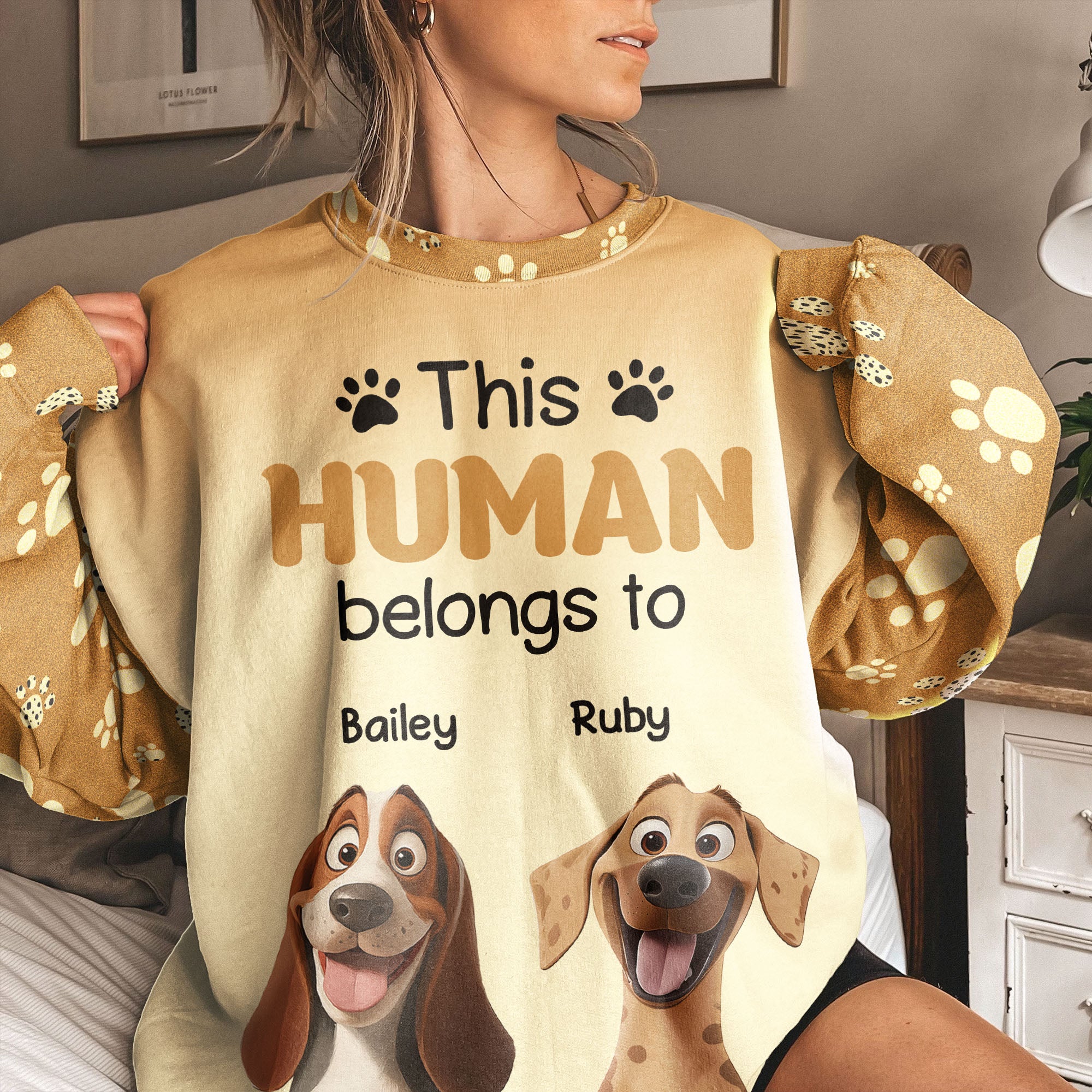 This Human Belongs To - Personalized 3D Printed Sweatshirt