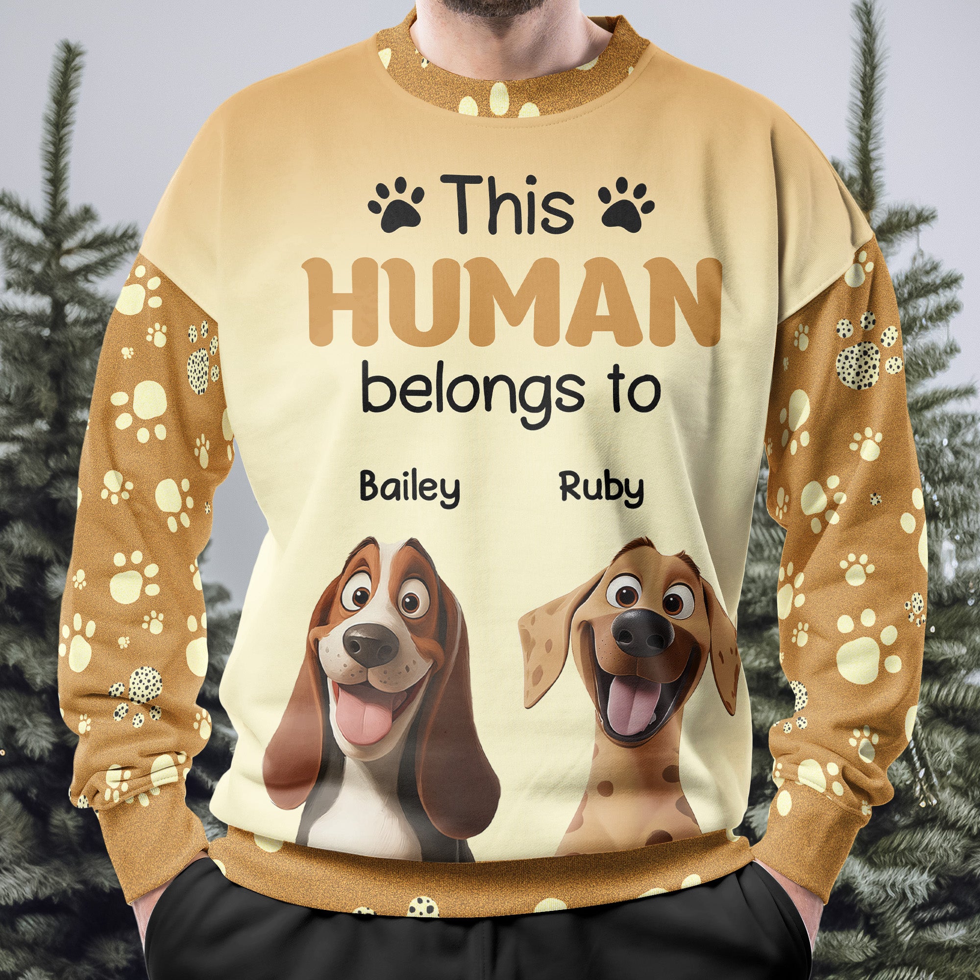 This Human Belongs To - Personalized 3D Printed Sweatshirt
