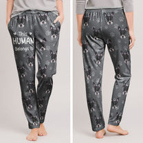 This Human Belongs To - Personalized Photo Sweatpants, Lounge Pants With Pockets
