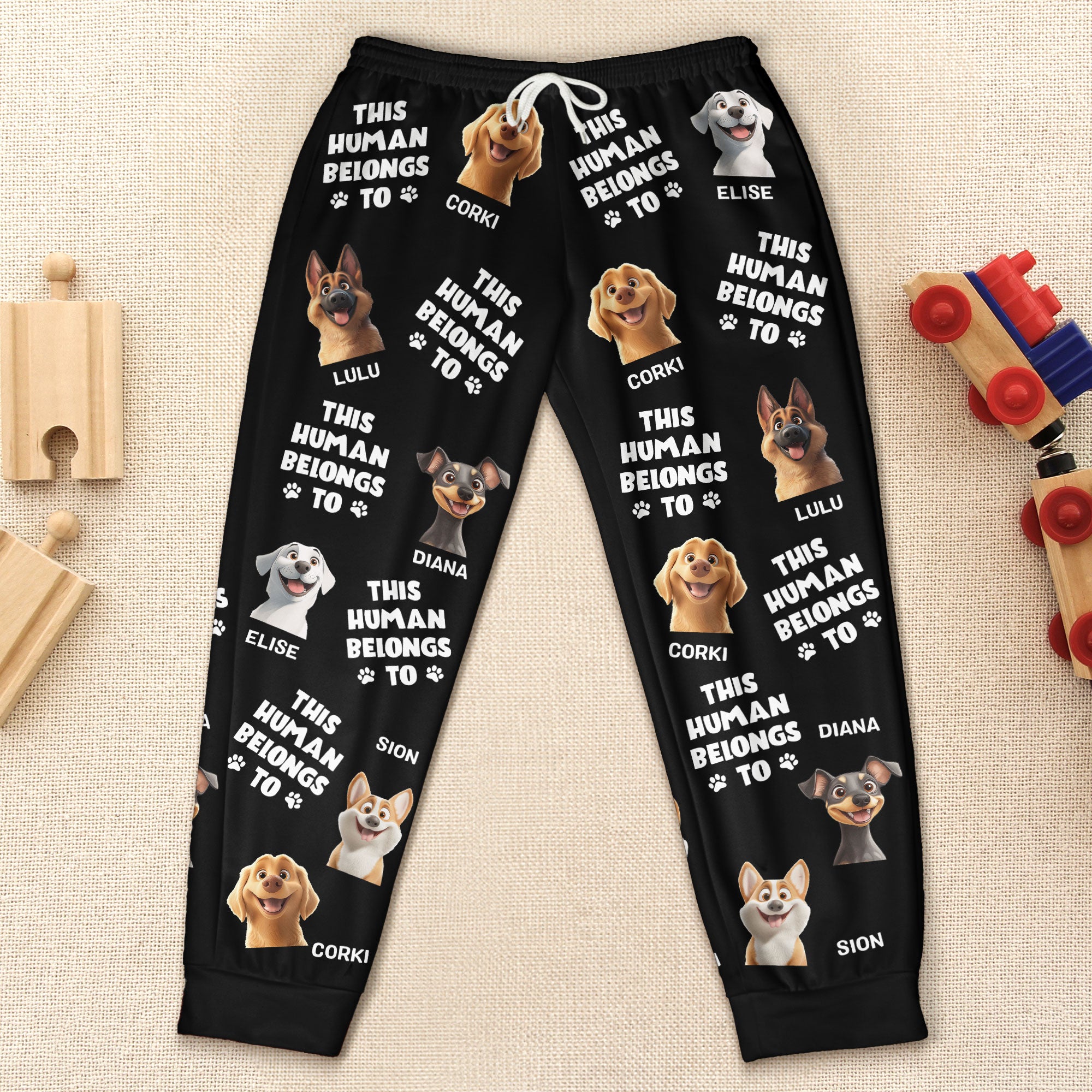 This Human Belongs To - Personalized Sweatpants