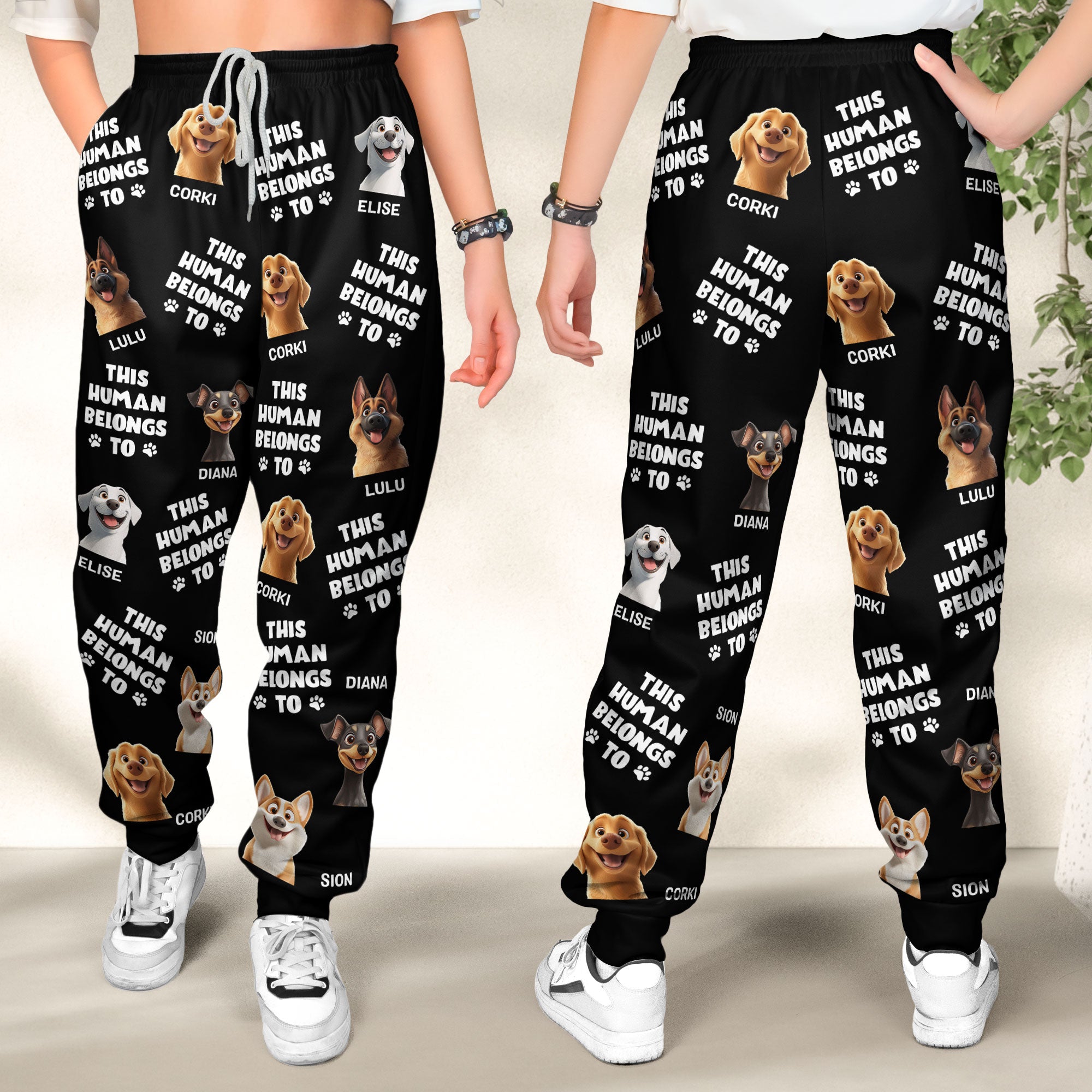 This Human Belongs To - Personalized Sweatpants