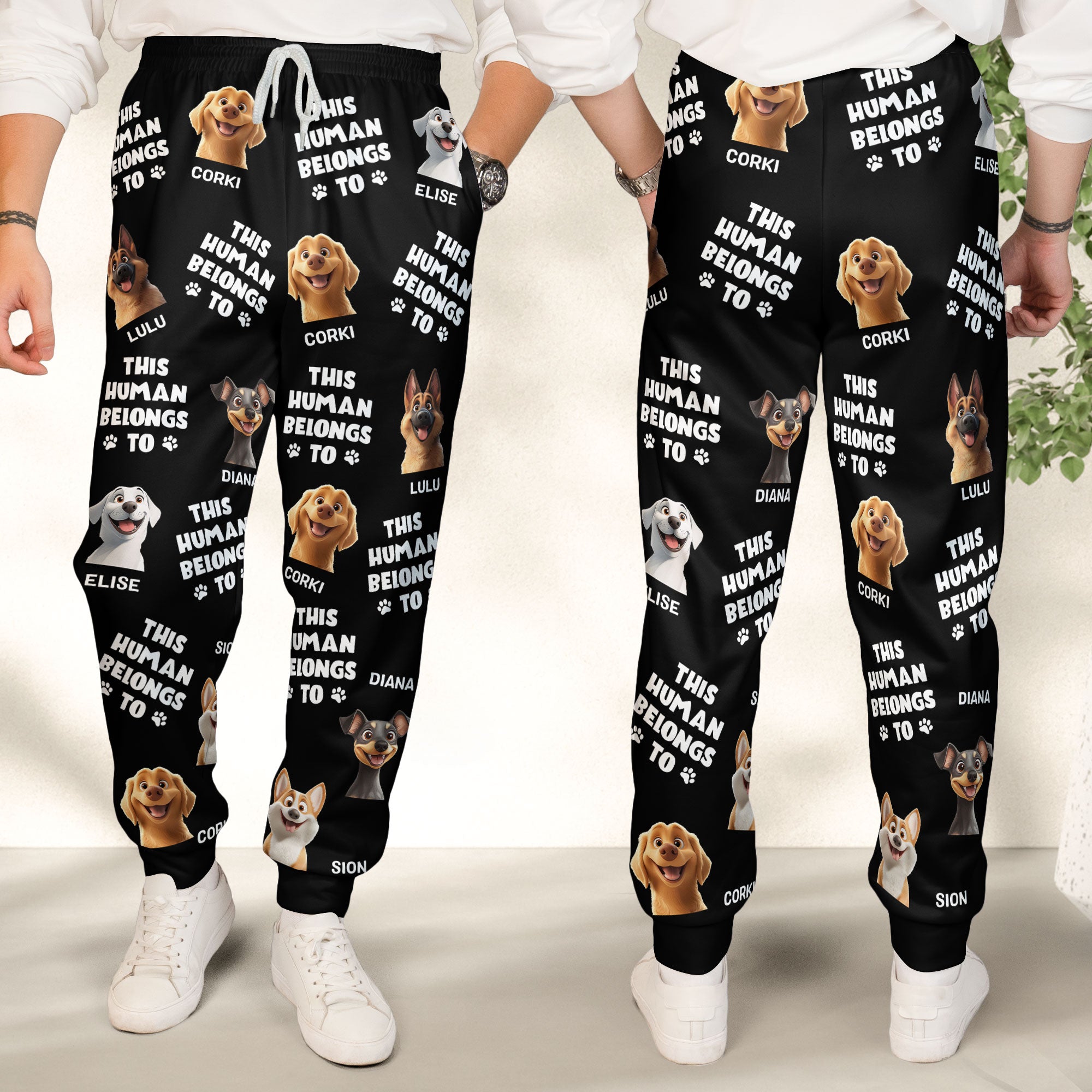 This Human Belongs To - Personalized Sweatpants