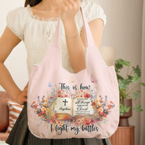 This Is How I Fight My Battles - Personalized Round Tote Bag