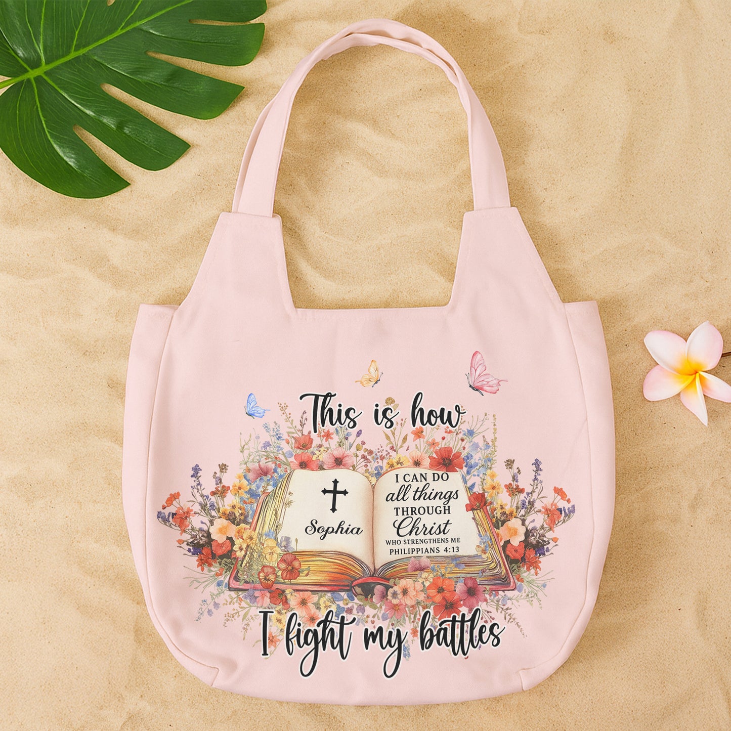 This Is How I Fight My Battles - Personalized Round Tote Bag