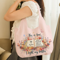This Is How I Fight My Battles - Personalized Round Tote Bag