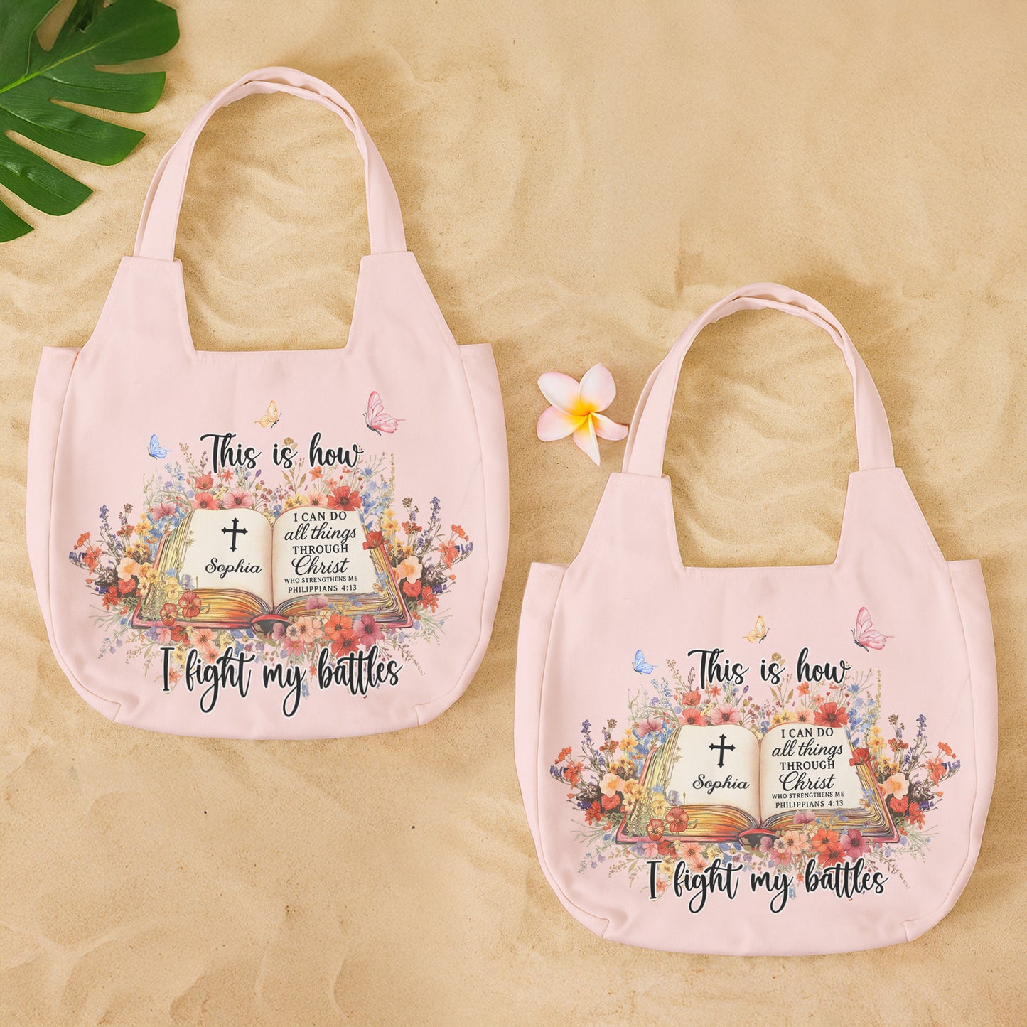 This Is How I Fight My Battles - Personalized Round Tote Bag