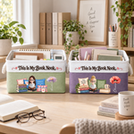 This Is My Book Nook Gift For Book Lover - Personalized Storage Basket