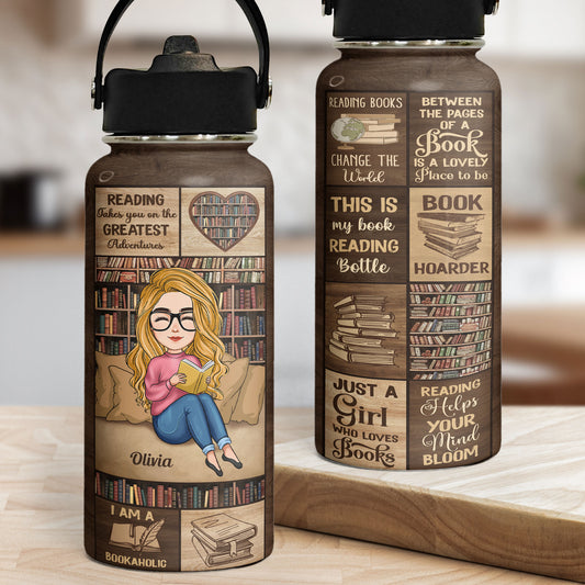 This Is My Book Reading Water Bottle - Personalized Stainless Steel Water Bottle