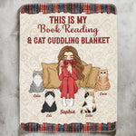 This Is My Book Reading & Cat Cuddling Blanket - Personalized Blanket