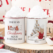 This Is My Christmas Movie Watching Mug - Personalized Accent Mug