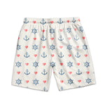 This Is My Guy With Marine Pattern - Personalized Photo Men's Beach Shorts