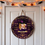 This Is My Happy Place Don't Fvck It Up Halloween Witch - Personalized Wood Sign