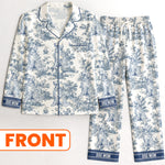 This Is My Pawjama Dog Mom Toile De Jouy - Personalized Satin Pajama Set