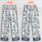 This Is My Pawjama Dog Mom Toile De Jouy - Personalized Satin Pajama Set