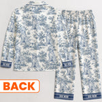 This Is My Pawjama Dog Mom Toile De Jouy - Personalized Satin Pajama Set
