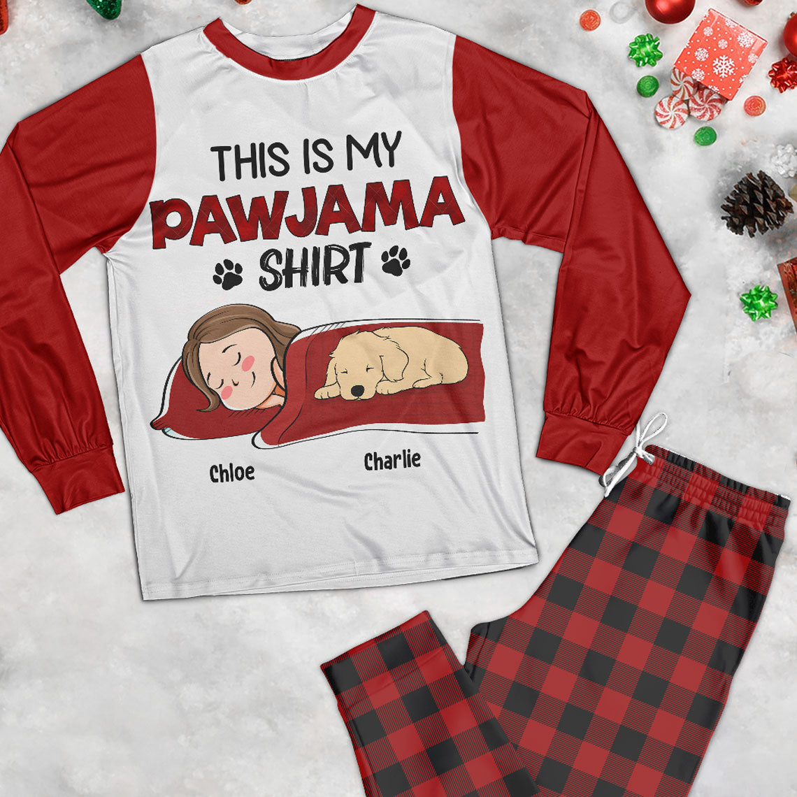 This Is My Pawjama Shirt - Personalized Pajamas