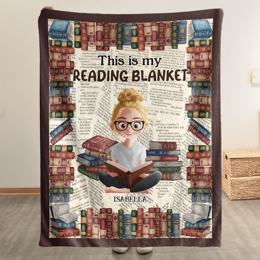 This Is My Reading Blanket - Personalized Blanket