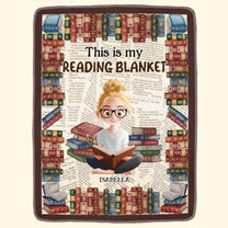 This Is My Reading Blanket - Personalized Blanket