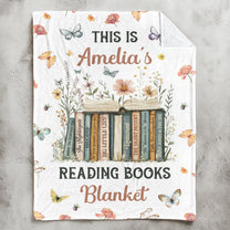 This Is My Reading Books Blanket - Gifts For Book Club, Reading Lovers, Nerd - Personalized Blanket