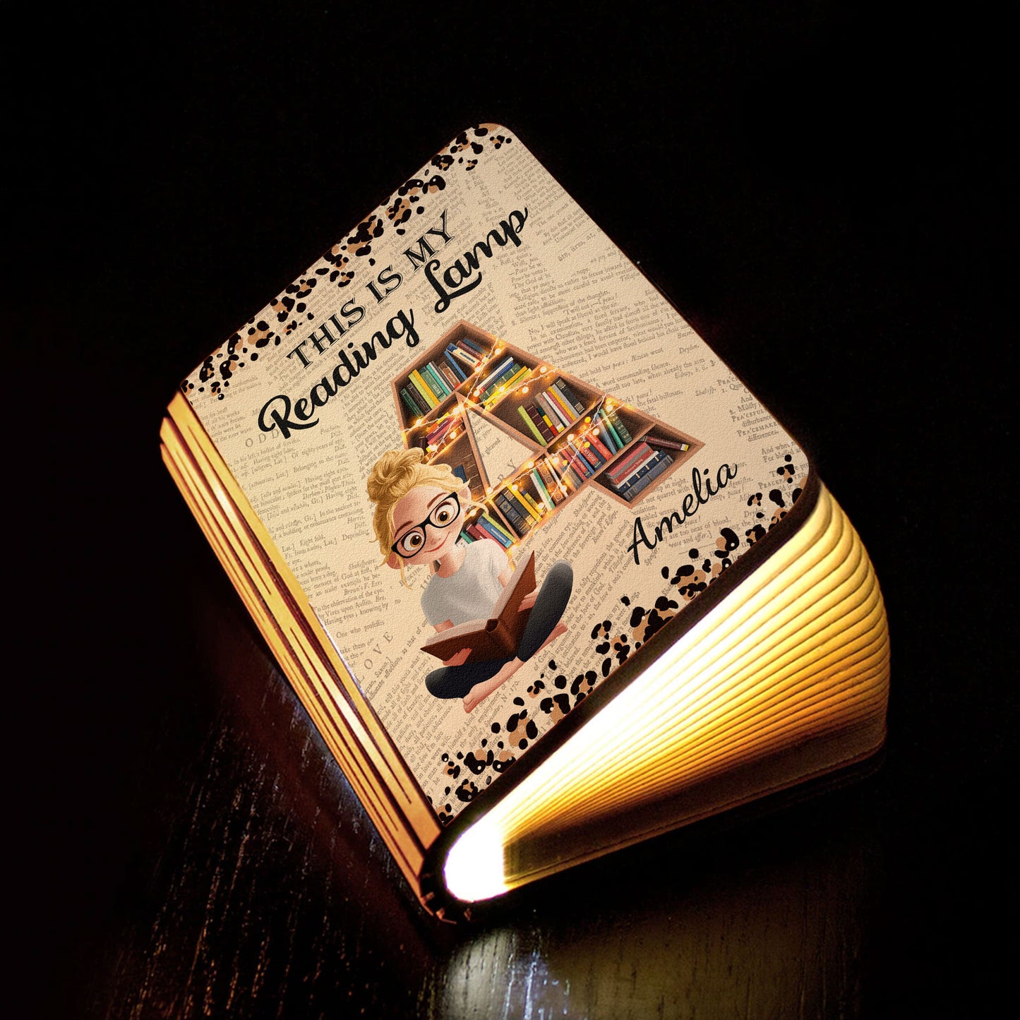 This Is My Reading Lamp - Personalized Book Lamp