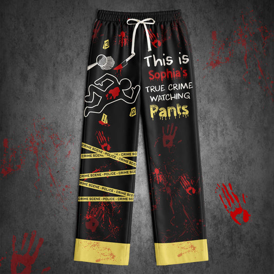 This Is My True Crime Watching Pajamas - Personalized Satin Pajama Set