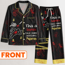 This Is My True Crime Watching Pajamas - Personalized Satin Pajama Set