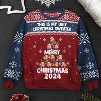 This Is My Ugly Christmas Sweater - Christmas Tree - Personalized Photo Ugly Sweater