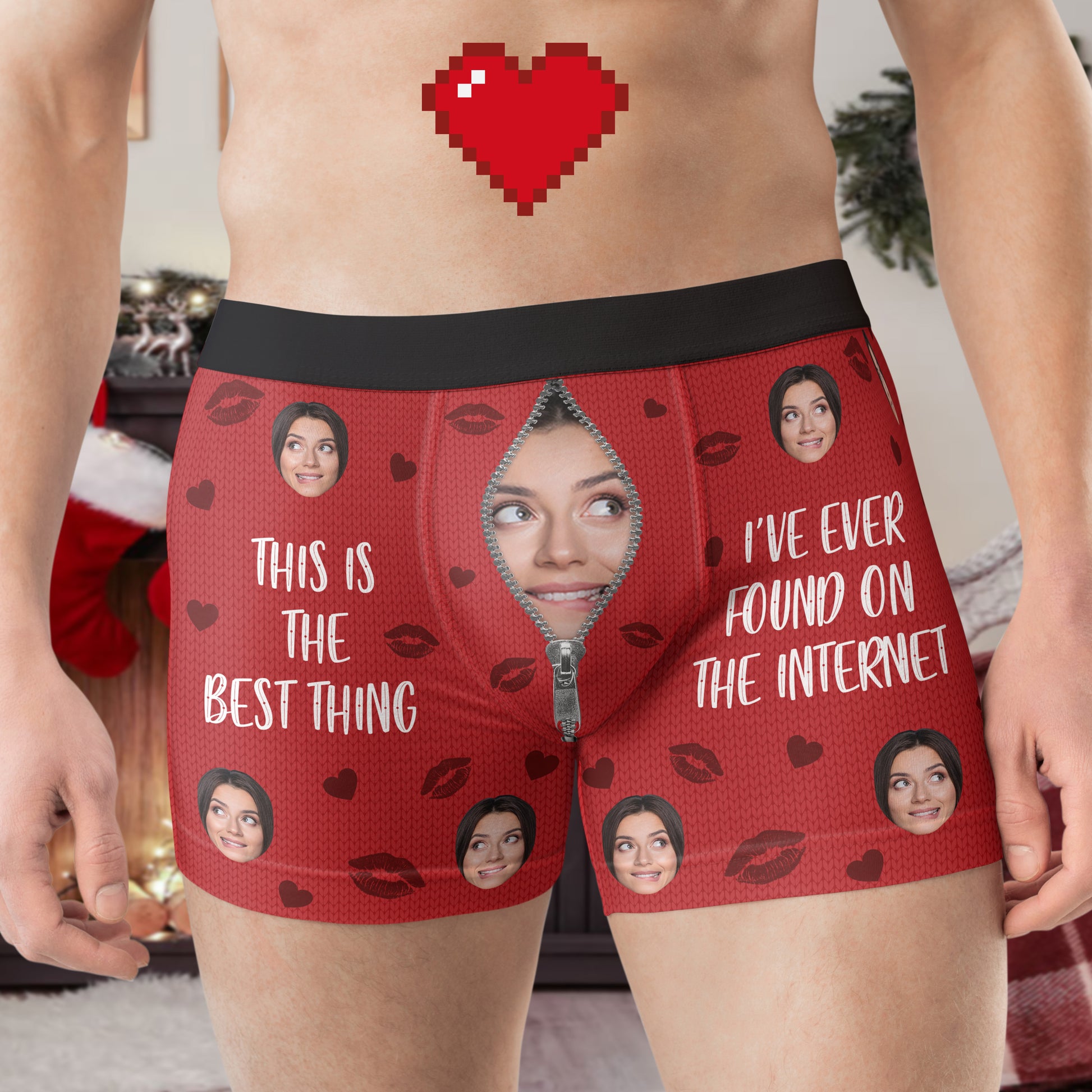 This Is The Best Thing I'Ve Ever Found - Personalized Photo Men's Boxer Briefs