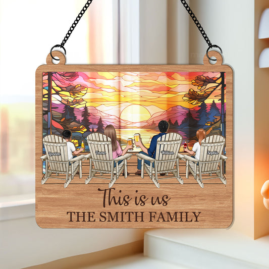 This Is Us Family - Personalized Window Hanging Suncatcher Ornament