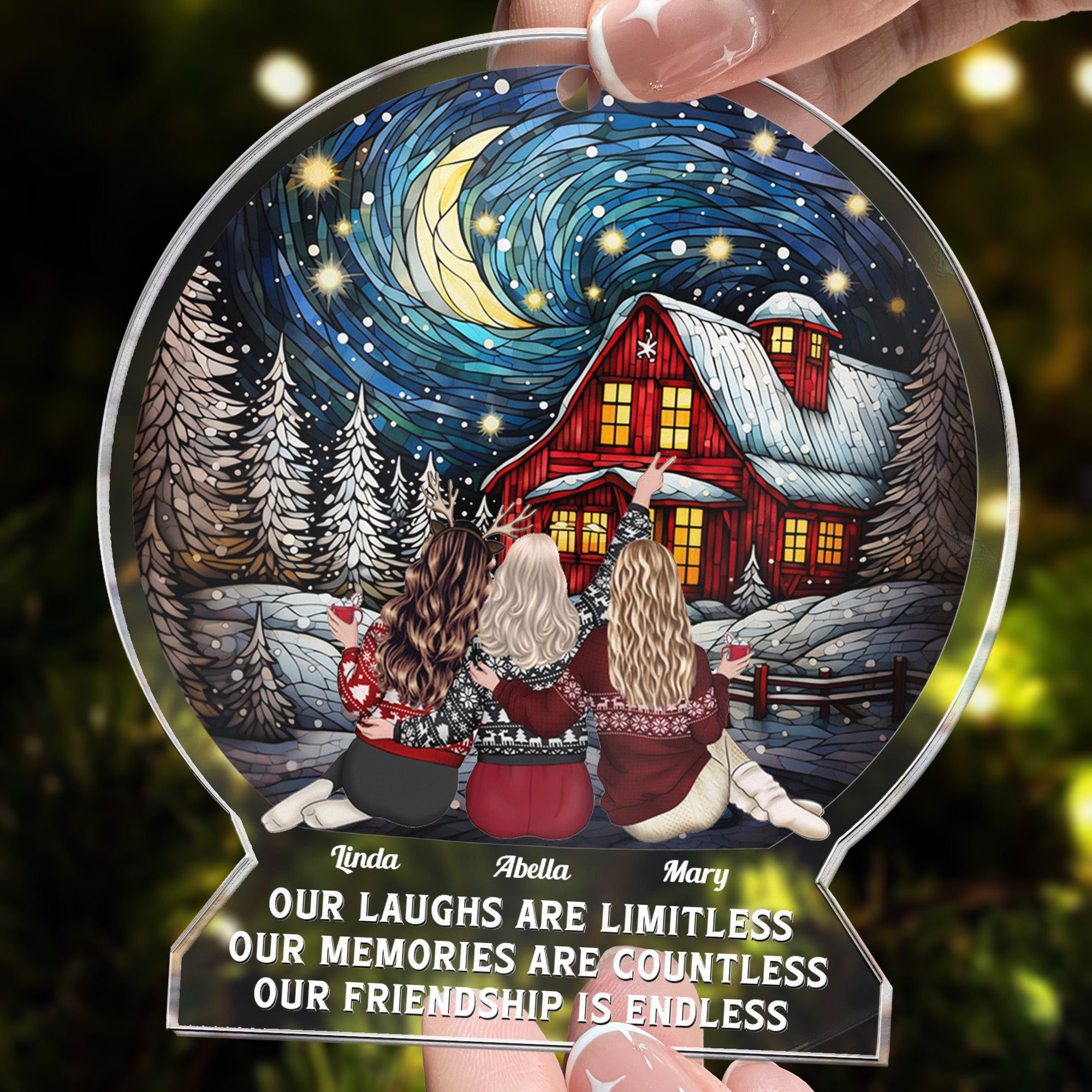 This Is Us Friendship Under Christmas Tree - Personalized Acrylic Ornament