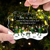 This Is Us Funny Elf Family - Personalized Acrylic Photo Ornament