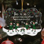 This Is Us Funny Elf Family - Personalized Acrylic Photo Ornament