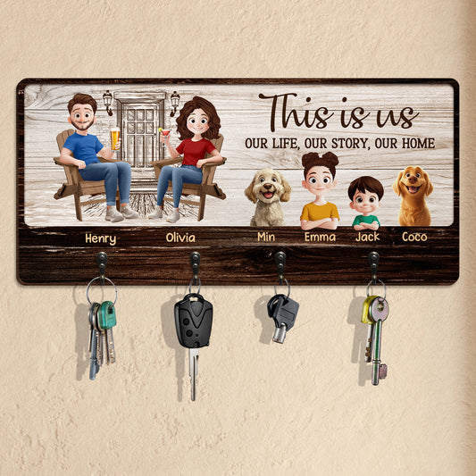 This Is Us Our Life Our Story Our Home - Personalized Key Holder