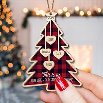 This Is Us - Personalized 2 Layers Wooden Ornament