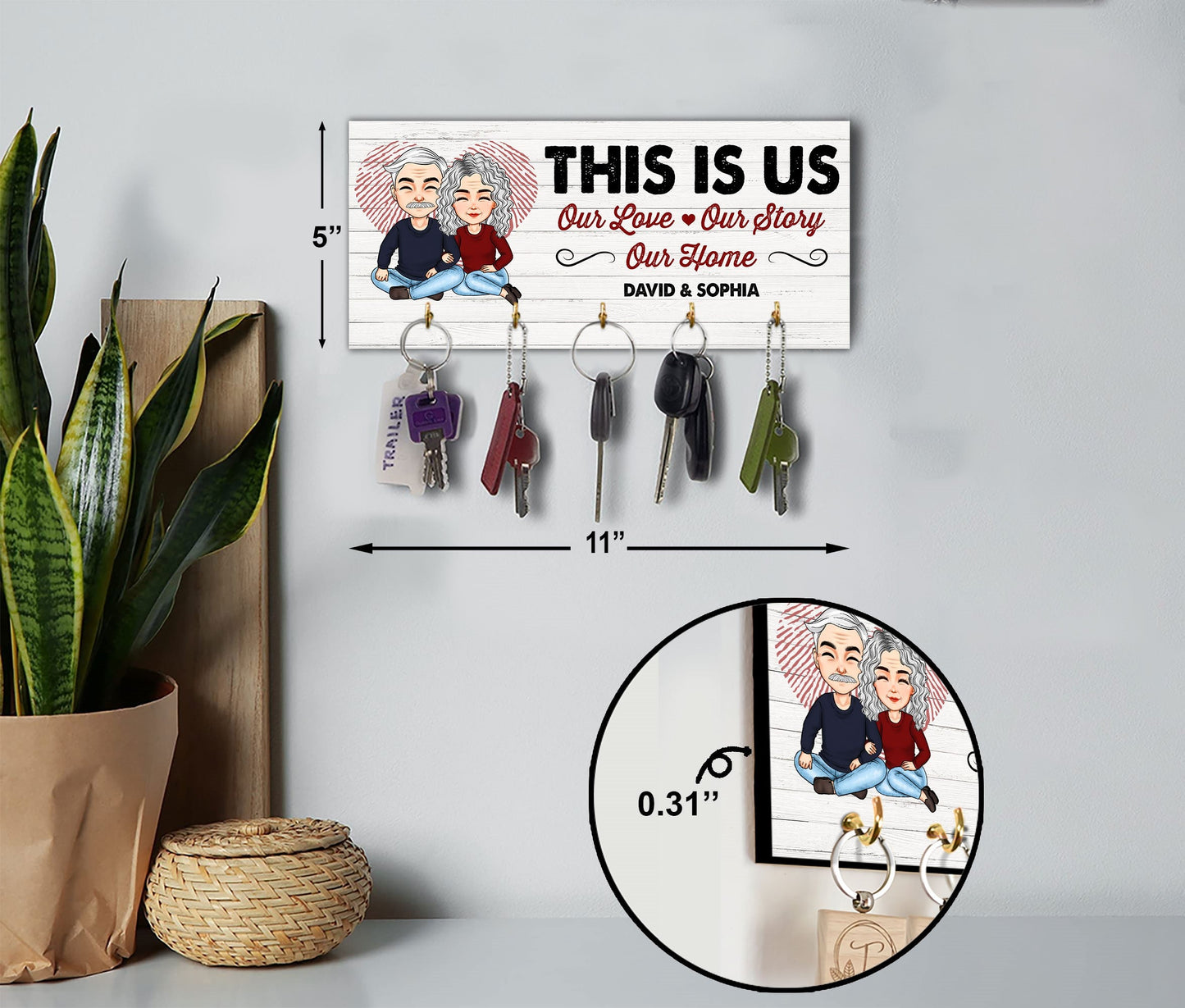 This Is Us - Personalized Key Hanger