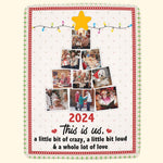 This Is Us Photo Family Christmas Tree - Personalized Photo Blanket