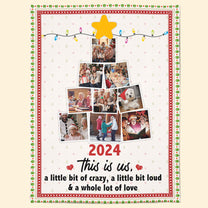 This Is Us Photo Family Christmas Tree - Personalized Photo Blanket