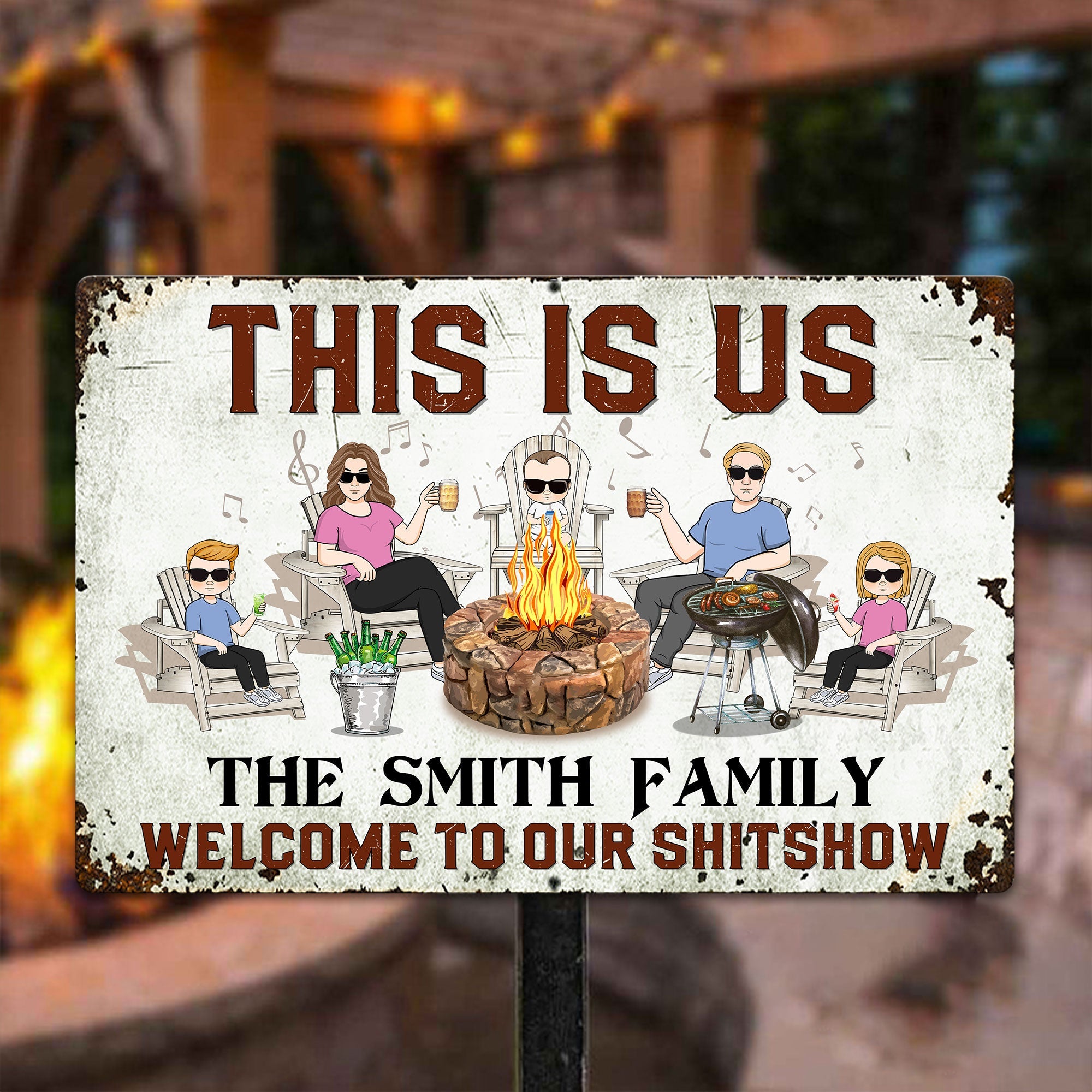 This Is Us Welcome To The Shit Show - Personalized Metal Sign