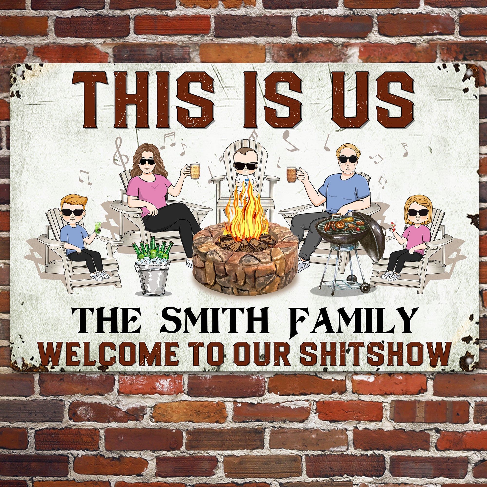 This Is Us Welcome To The Shit Show - Personalized Metal Sign