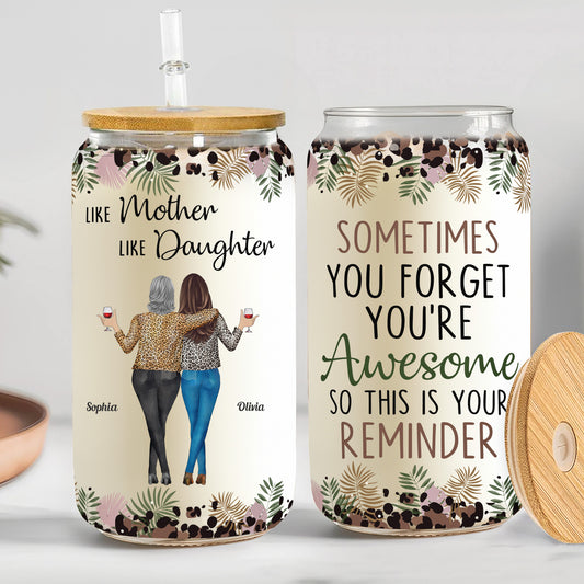 This Is Your Reminder That You're Awesome - Personalized Clear Glass Cup
