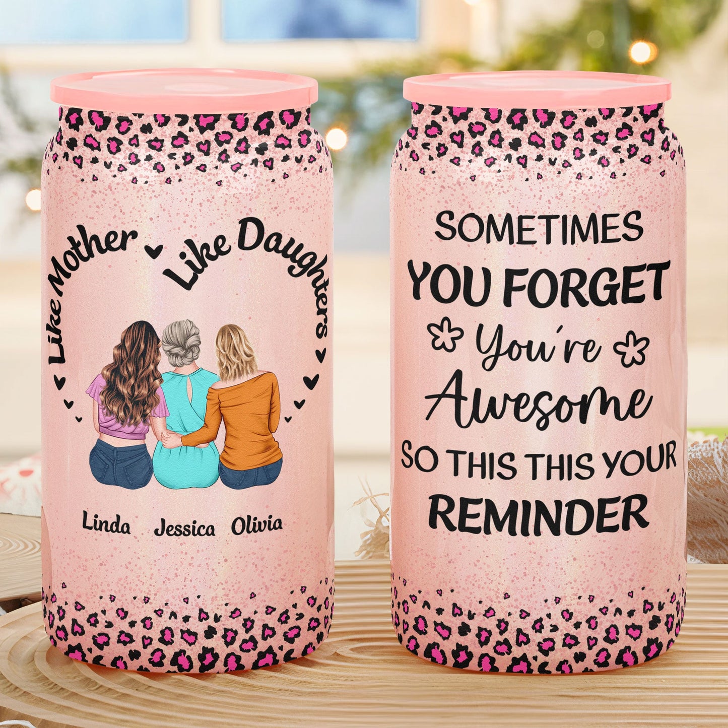 This Is Your Reminder That You're Awesome - Personalized Shimmer Glass Can