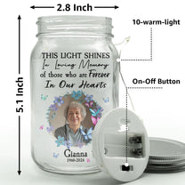 This Light Shines In Loving Memory Of Those - Personalized Photo Mason Jar Light