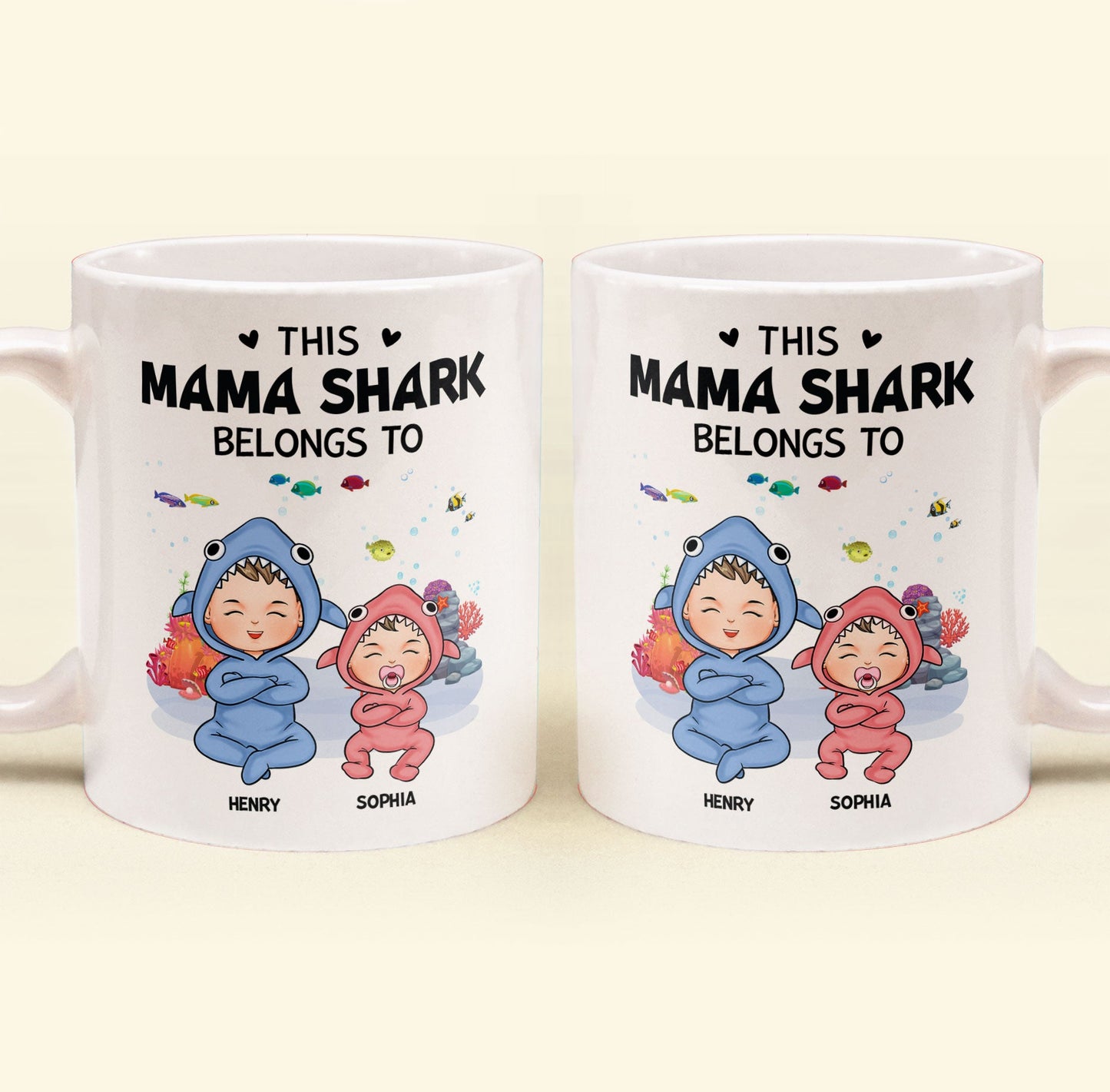 This Mama Shark Belongs To - Personalized Mug